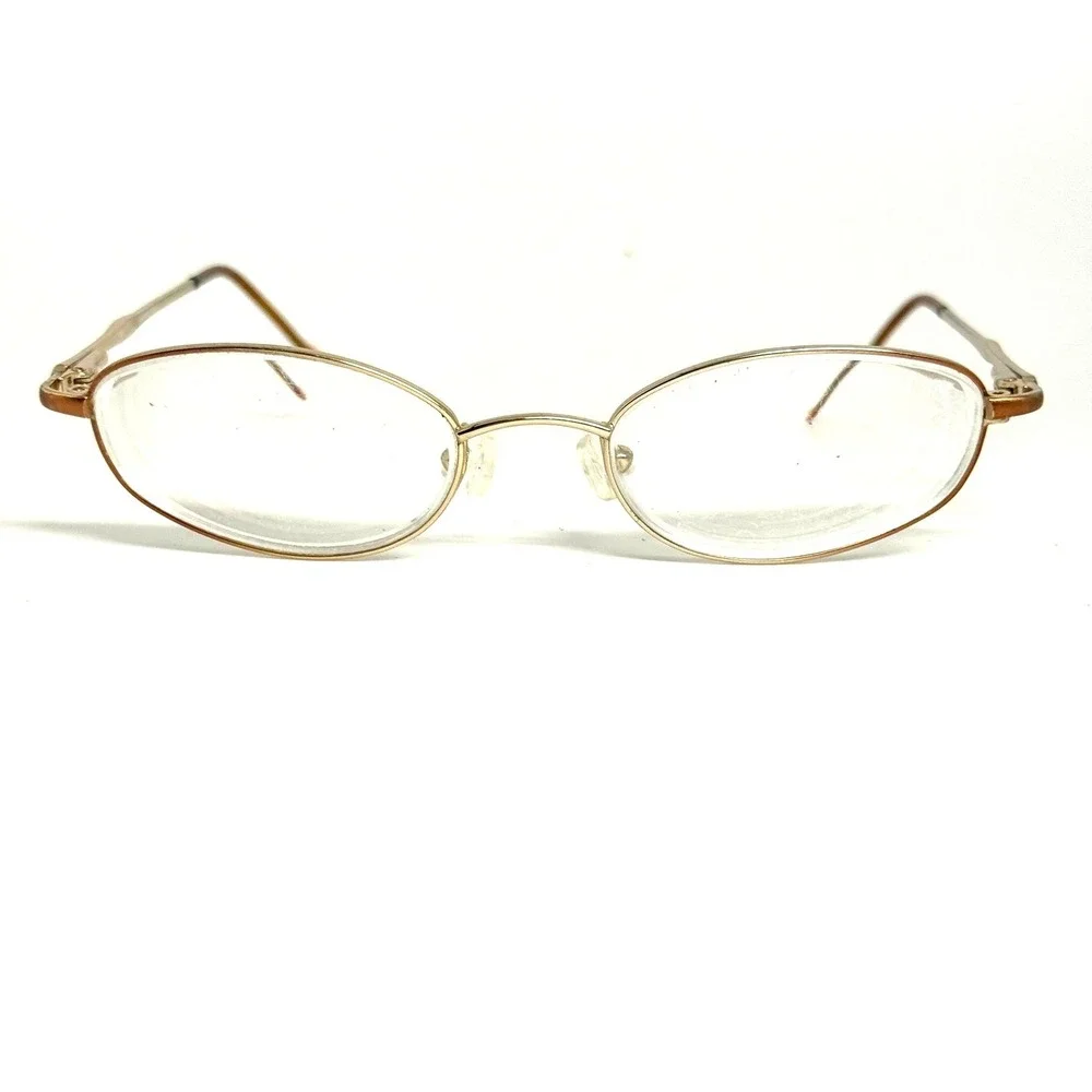 Eddie Bauer EA PT-44 Gold Metal Oval Eyeglasses Frames 130mm